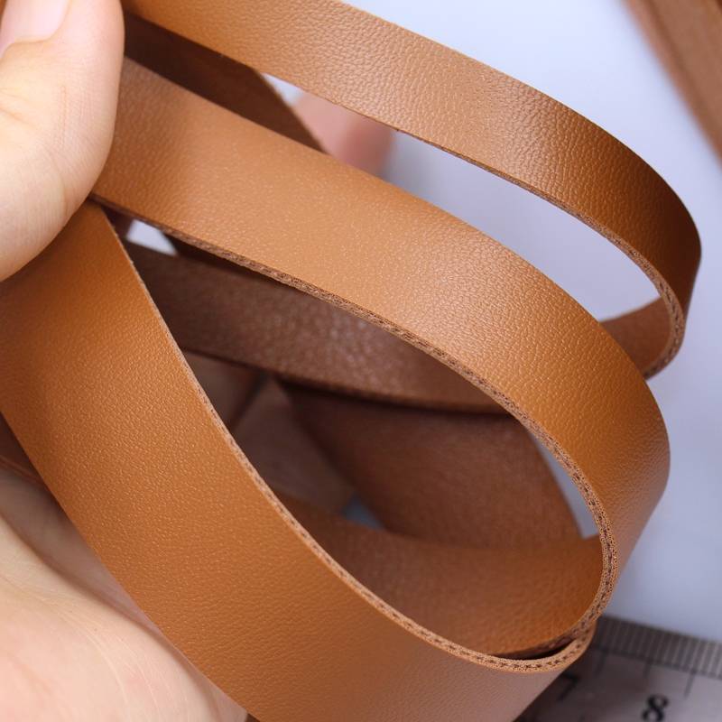 5 -meter long double -sided skin red -brown retro handmade PU imitation leather bonded double -layer jewelry DIY clothing luggage rope