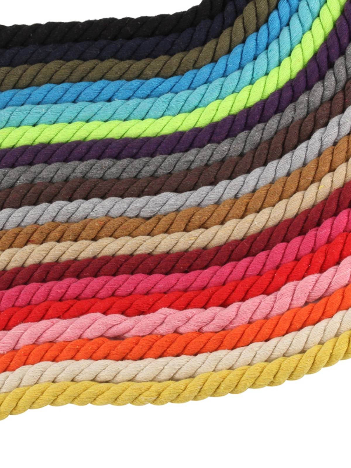 1 cm thick three -strands cotton rope color 10 mm crude cotton line 10mm coarse shop decoration decoration and weaving rope