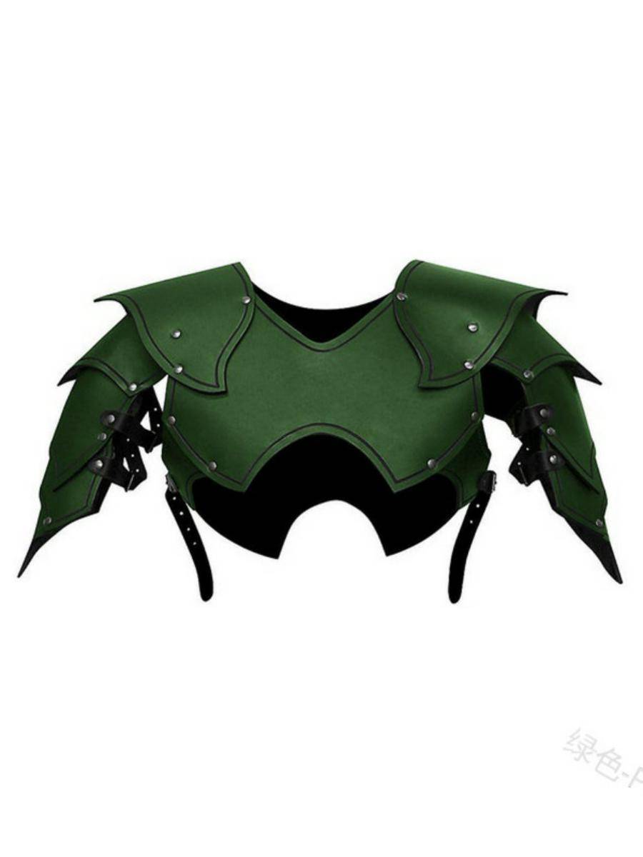 Men's leather PU Armor Armor -Betta Shoulder Armor Viking Corner Dress Dress Memorial Drama Stage Piece