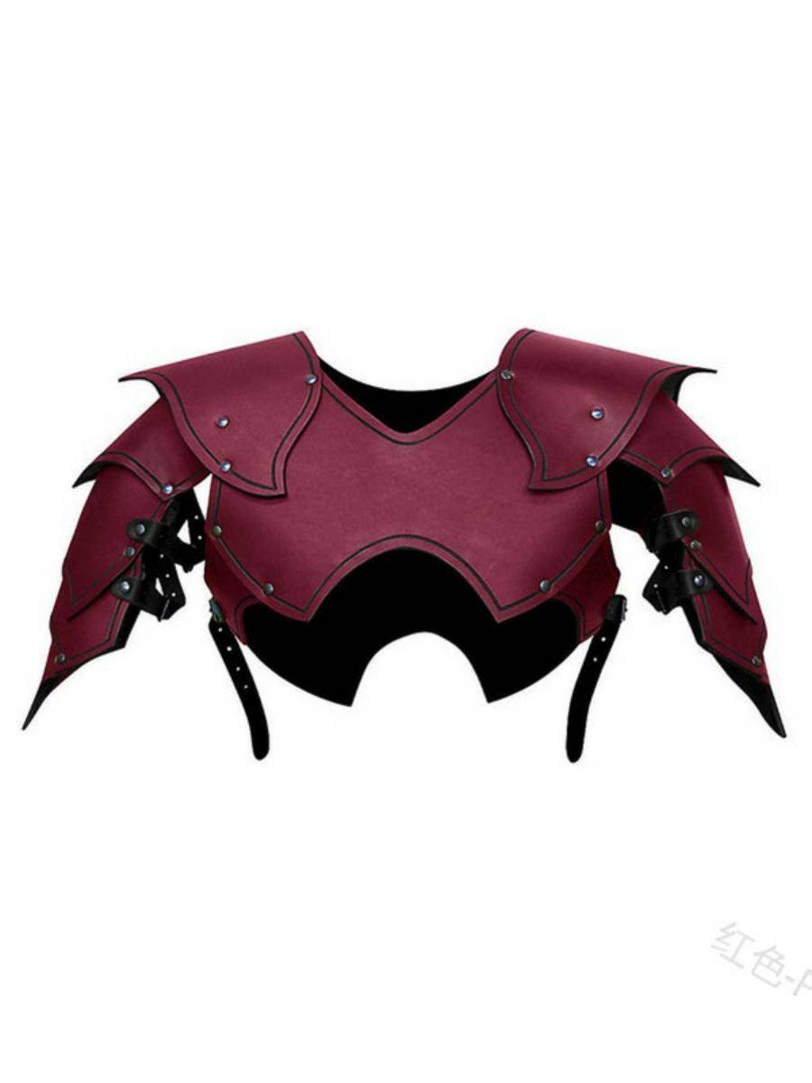 Men's leather PU Armor Armor -Betta Shoulder Armor Viking Corner Dress Dress Memorial Drama Stage Piece