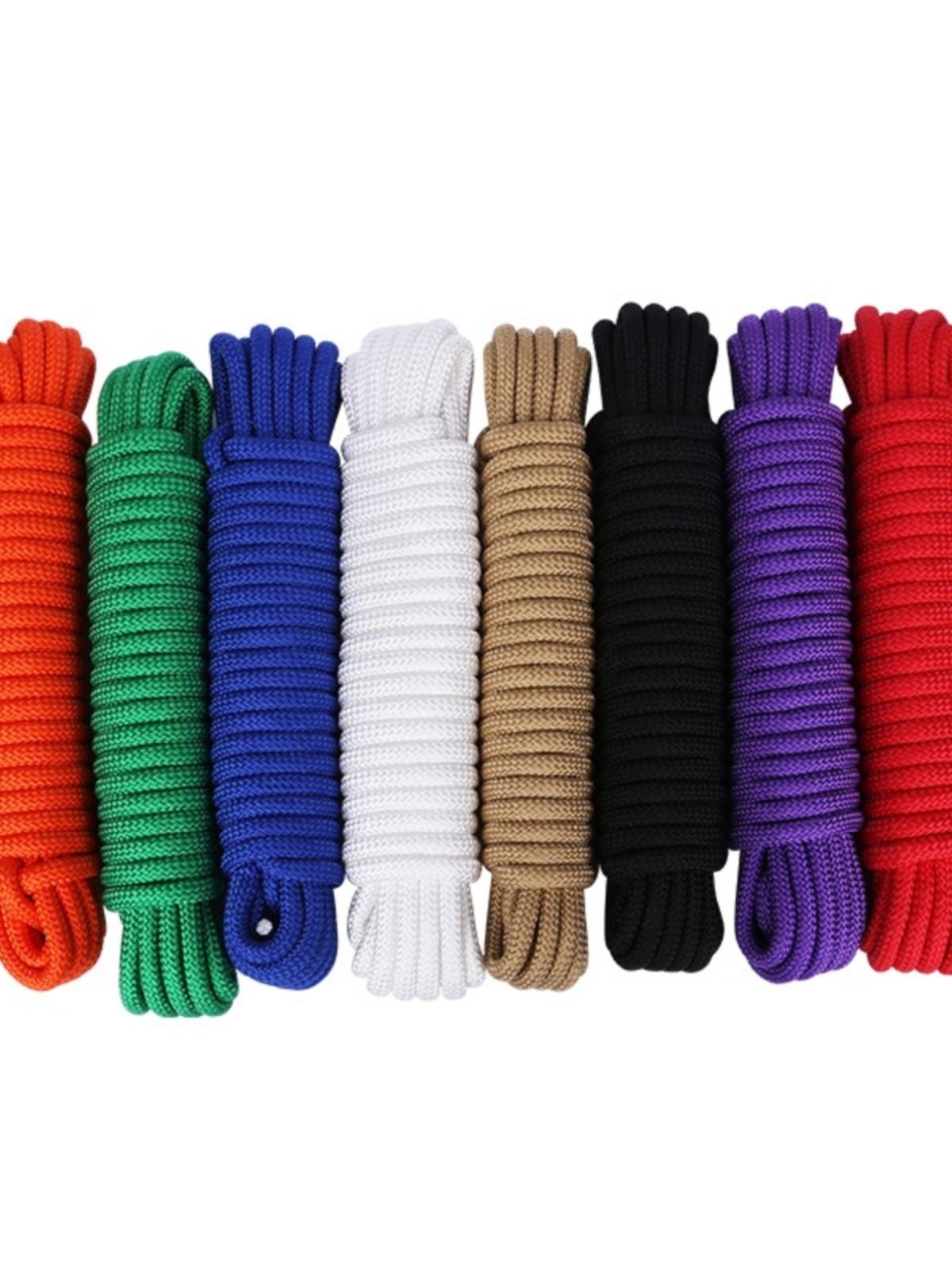 The rope used to tie the cow rope to make the rope red white black green rope brake rope bundle rope woven rope