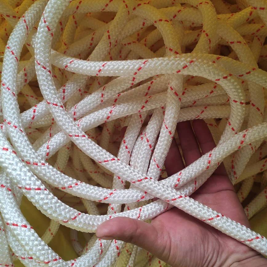 16 millimeters of ropes, 10 meters, and a few pieces