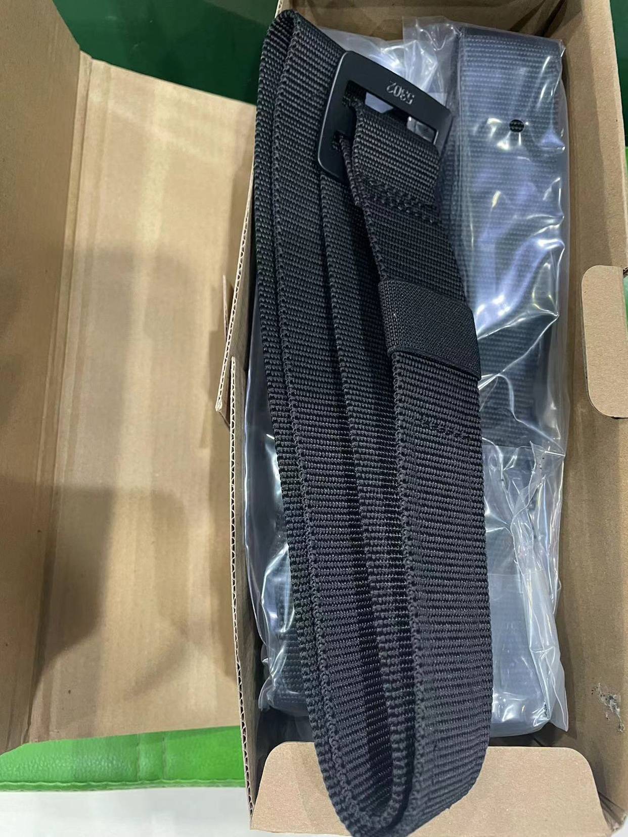 New fire -fighting blue black woven inside and outside belt canvas rescue rescue belt outdoor training buckle tactics