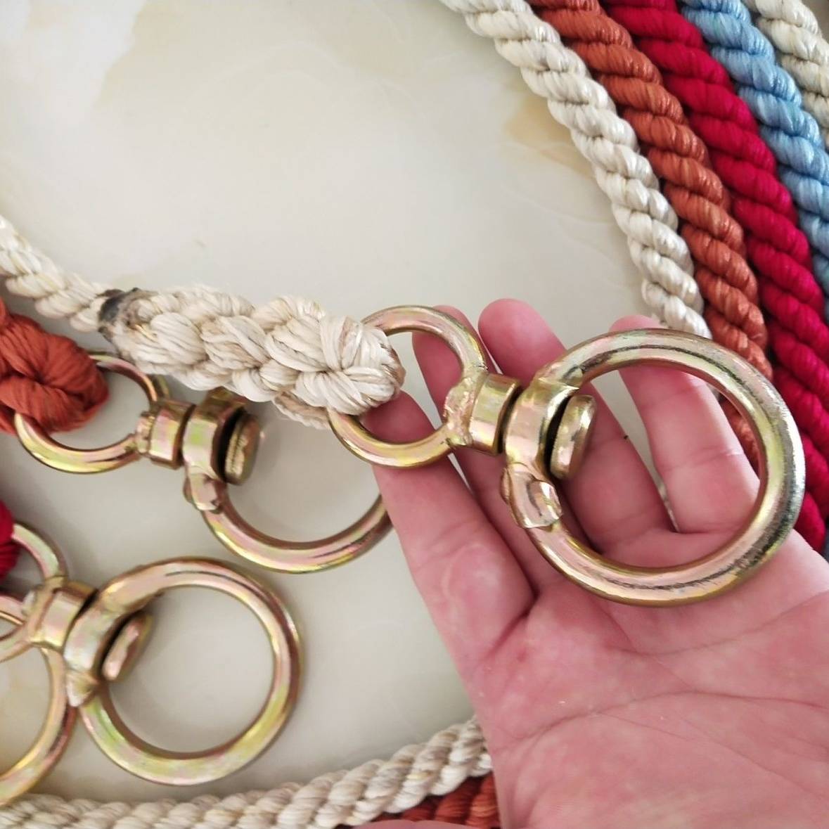 Two-metre-three-long ring-and-breathed cow rope