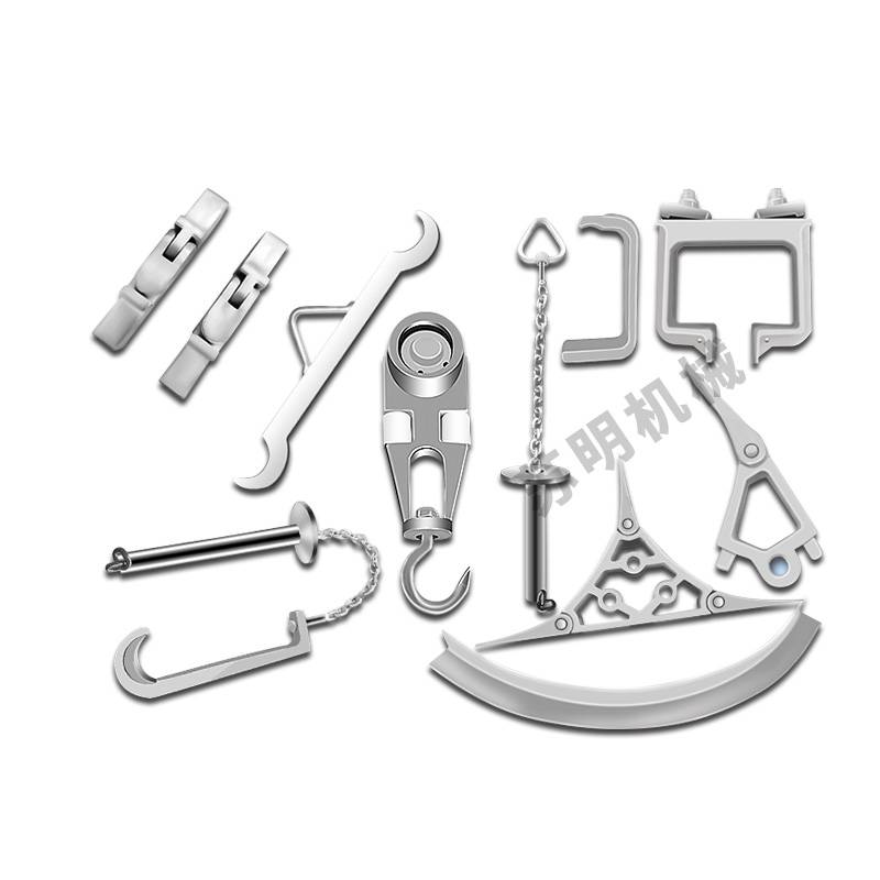 Slaughterhouse accessories and equipment to kill pig, cattle, lamb slice fork, hook rack doubles, double three forks bending rail buckle bin toes