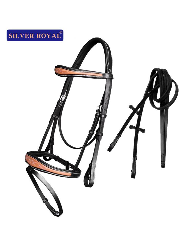Century Jiu Ruile British Water Leather Risine reins set horse horses horses equipment equestrian products cowhide