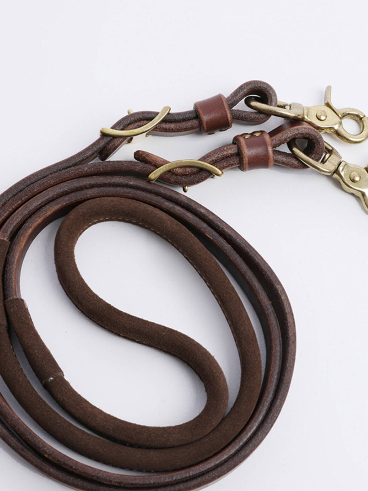Shuiller reins horsethyl equestrian supplies cowhide equestrian puppet training competition single -ear Miles Equestrian equipment horses