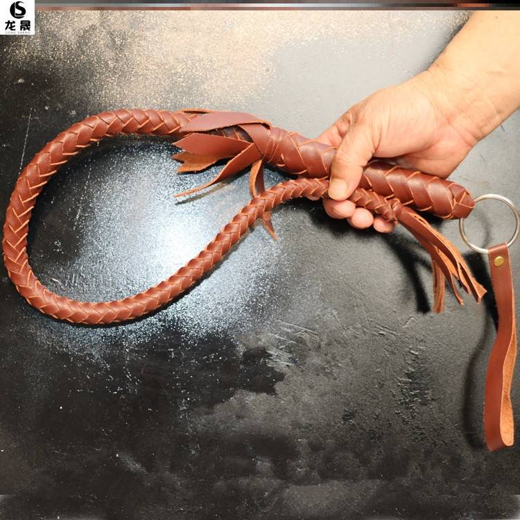 70 centimeters of brown and pure cow-skin whips