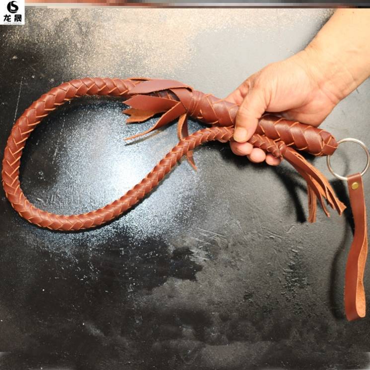 80 centimeters of brown and pure cow-skin whips