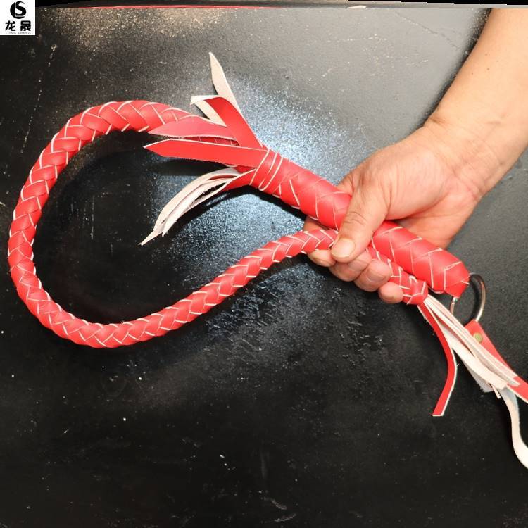70 centimeters of red, pure bull-skin whips