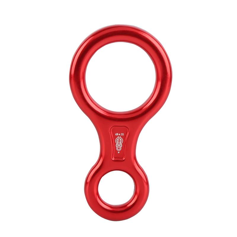 High-altitude escaper rectangular speed-deductor cord-coated outdoor rock-climbing equipment with 8-word descenters