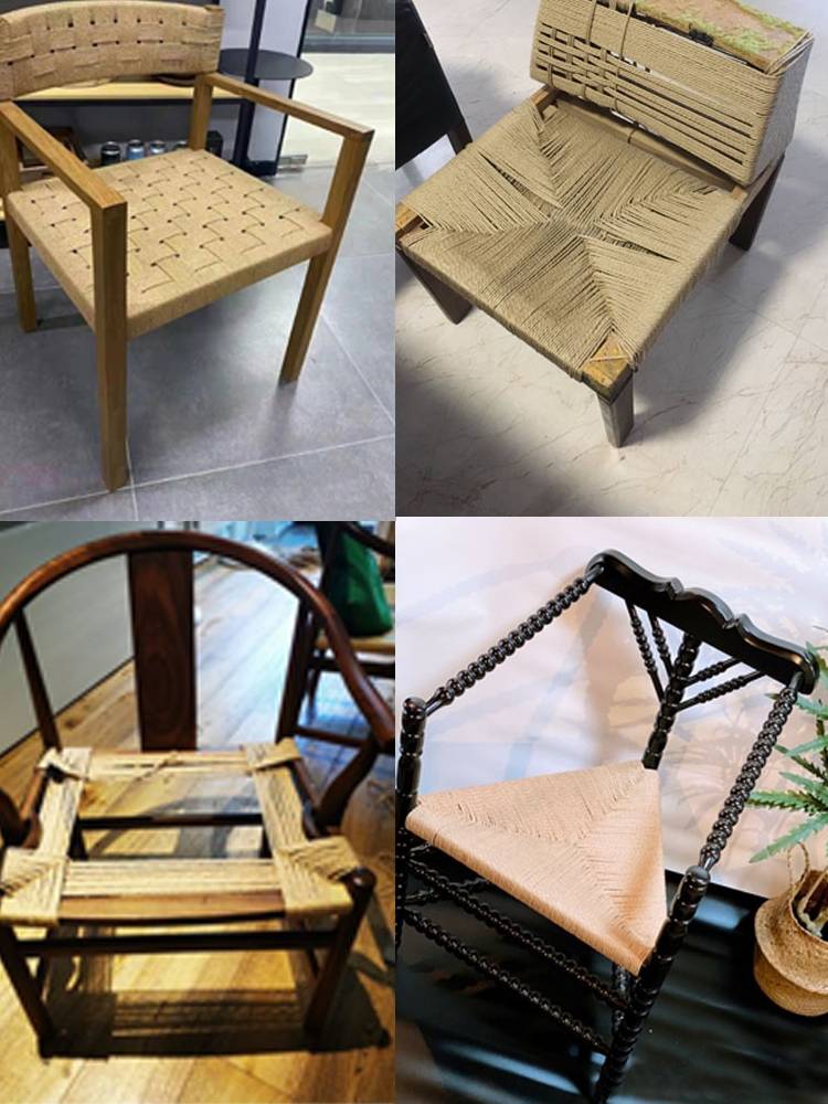 Three -stranded leather paper rope Y chair furniture woven waterproof paper vine environmentally friendly rope cat climbing frame custom cushion bundle DIY