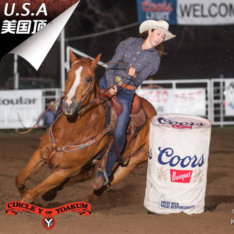 Imported CY in the United States Western reins rolled wool fur around the barrel short reins heavy cowhide horses accessories accessories
