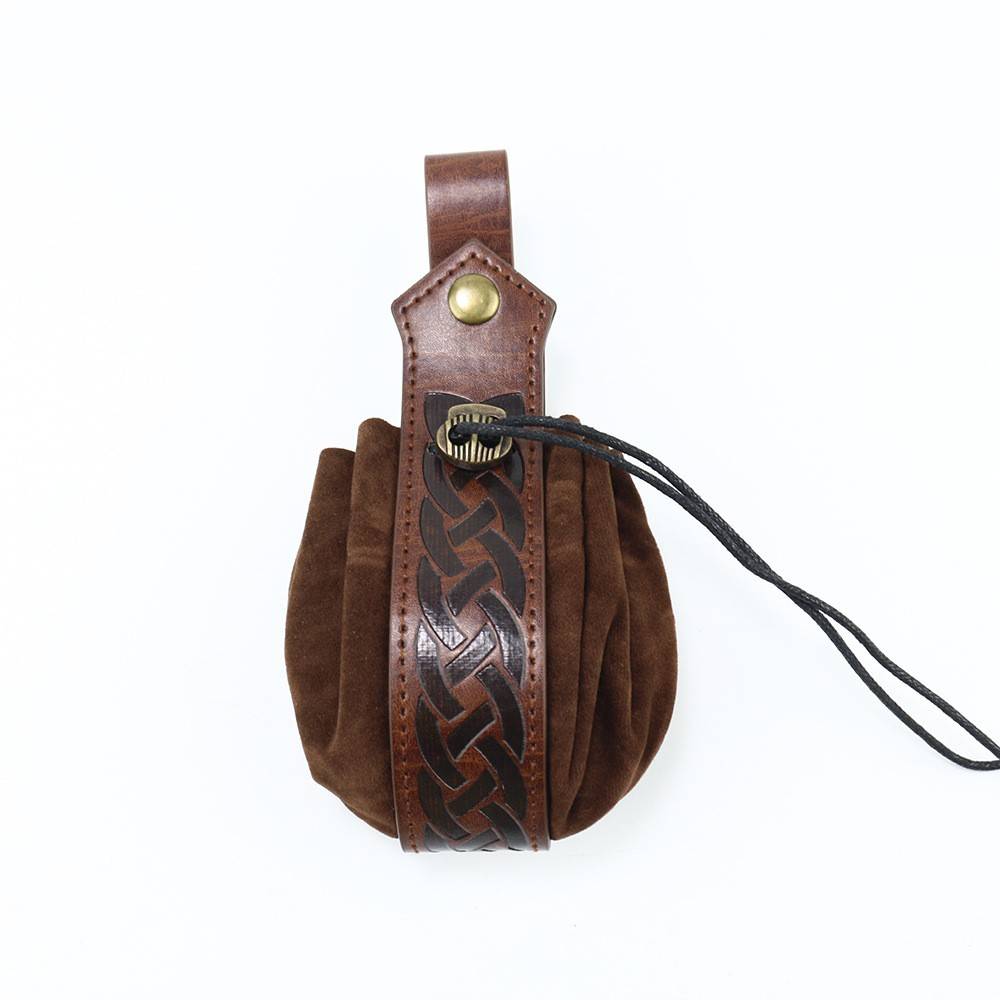 Brown Viking-style medieval bag