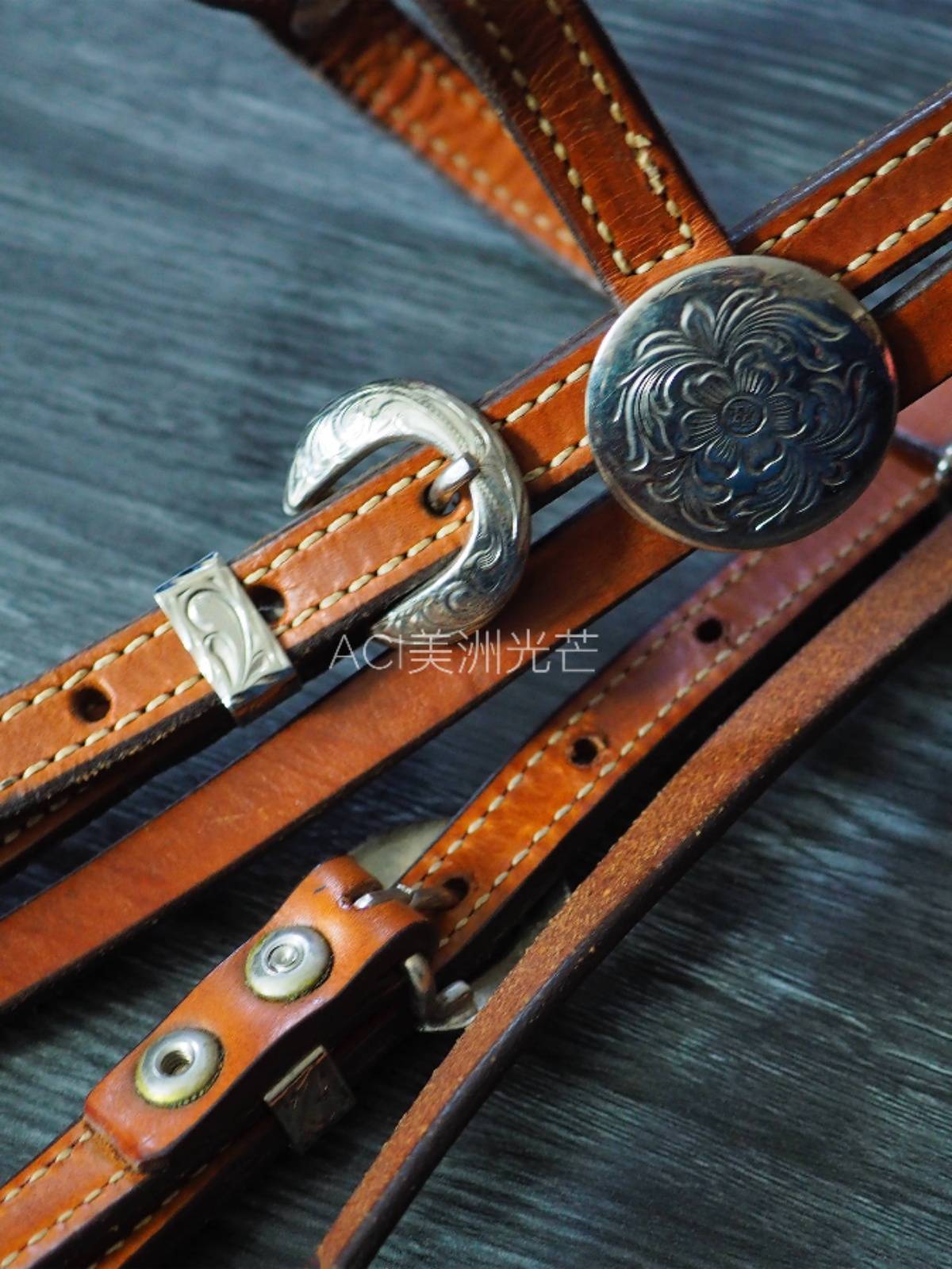 CY American Western Cow Pacific Water Leading Two -piece Set Western Cowboy Handmade Horse Riding Equipment