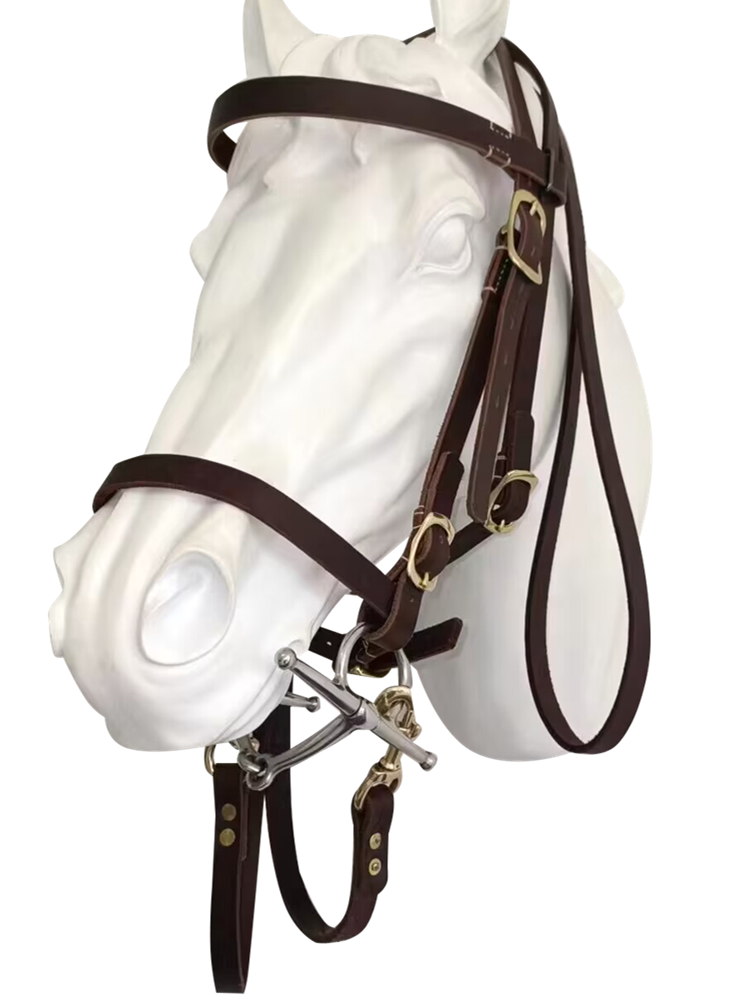 Shuile reins Equestrian horse equipment Knights equipped with horse racing wild riding Shuile thickened cowhide feel comfortable
