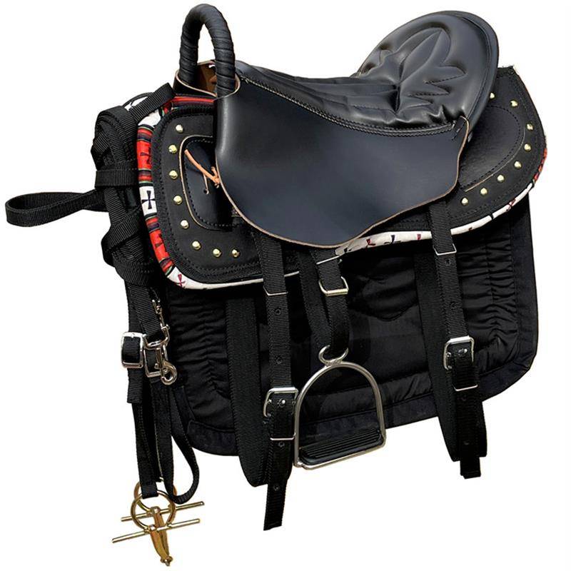 Special promotion new handrail pure leather horse saddling complete set of whole set of whole cowhide horse saddling horse riding manufacturers