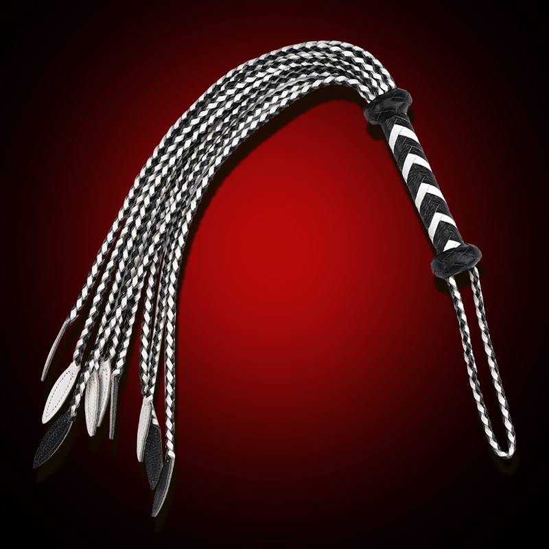 black and white, nine-tail, 60 centimetres for leather
