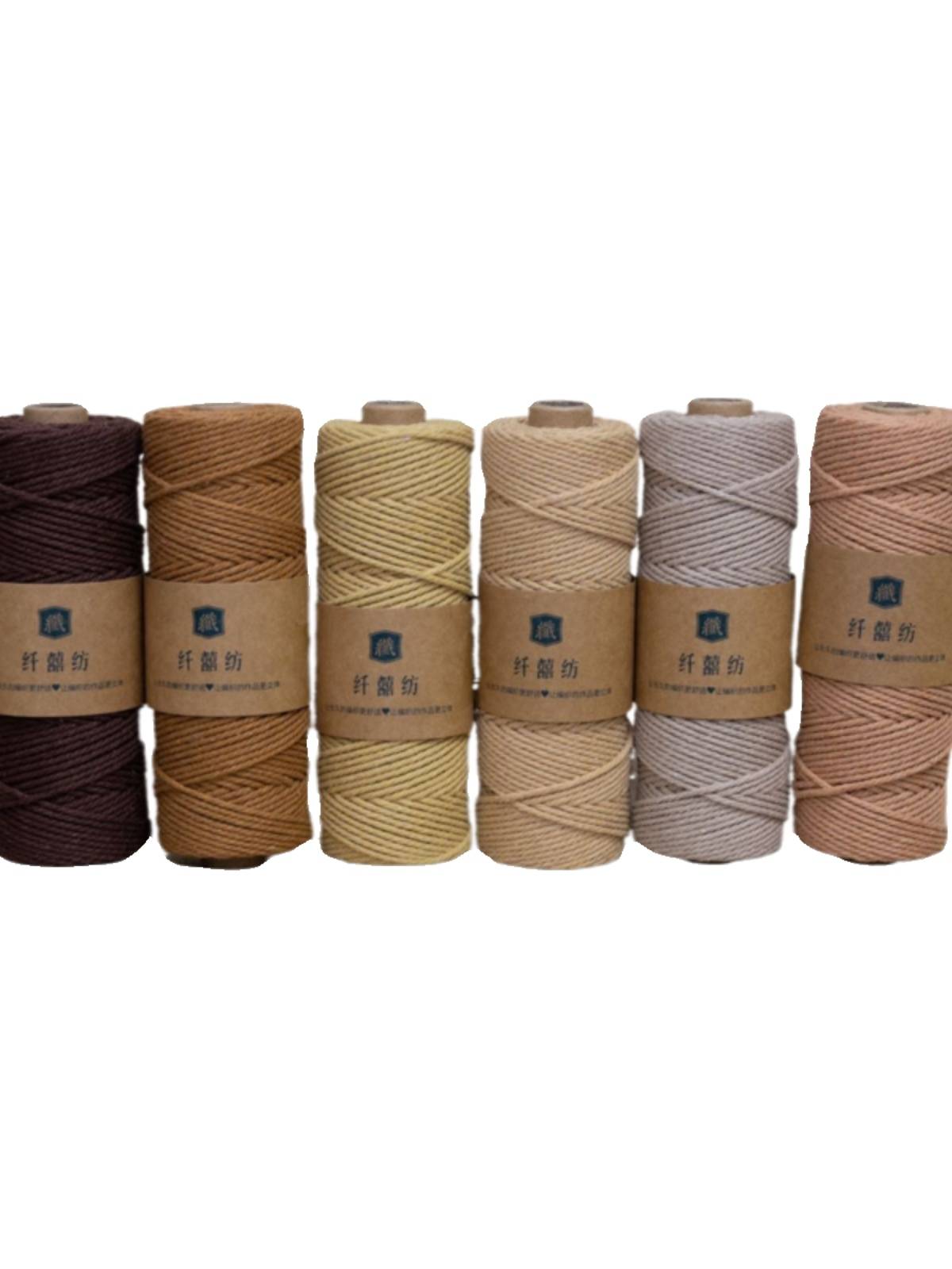 2mm100 meters color cotton rope line handmade DIY bundled woven bag entangled decorative line tapestry accessories material