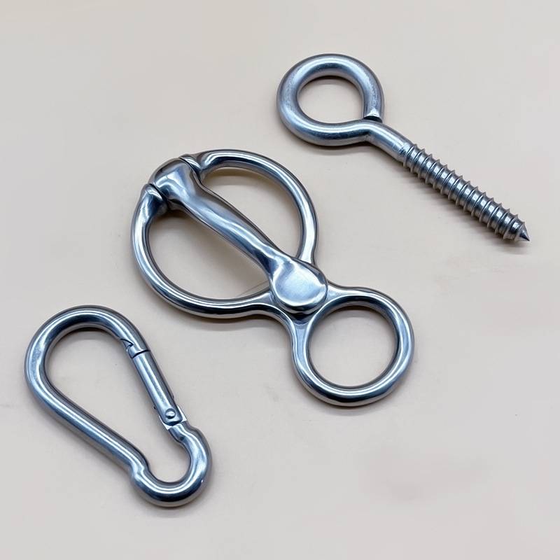 Stainless steel horses buckle rope buckle three -piece horses buckle horse rope buckle British American pornographic rope buckle horses supplies