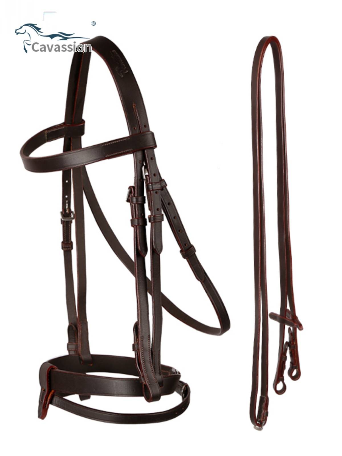 Cavassion Shuile reins cowhide classic equestrian products Rocky Horse 8218102