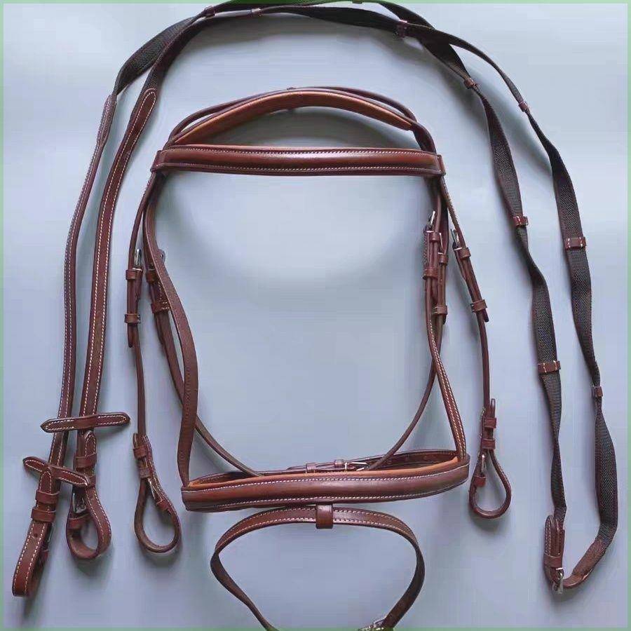Cowhide leather reins, British equestrius reins, Matsusus reins full set of new models
