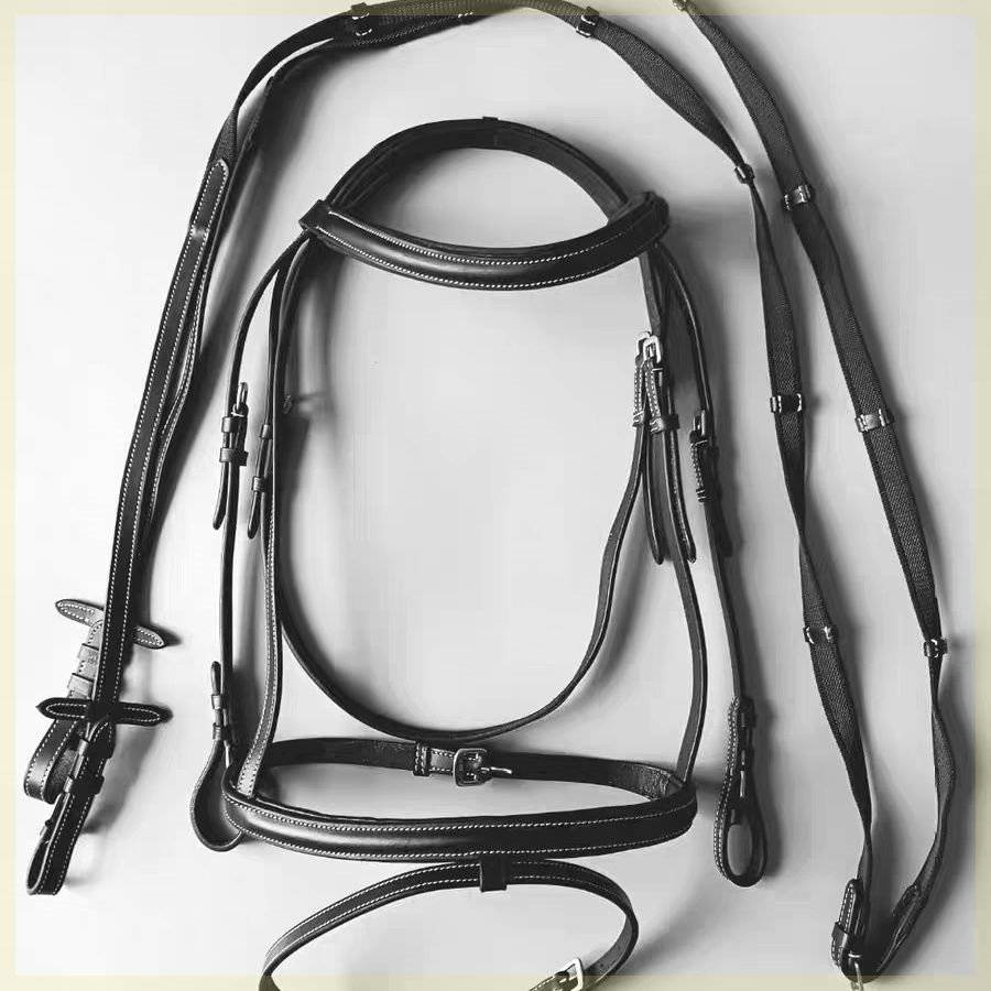 Cowhide leather reins, British equestrius reins, Matsusus reins full set of new models