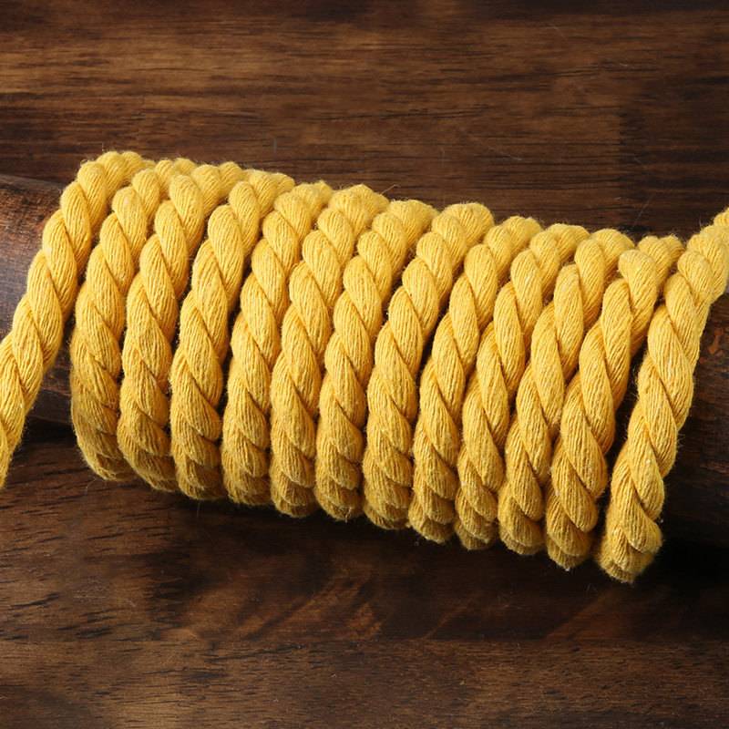8mm in diameter yellow - cotton rope