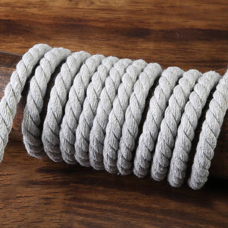 8mm in diameter gray - cotton rope [5m]