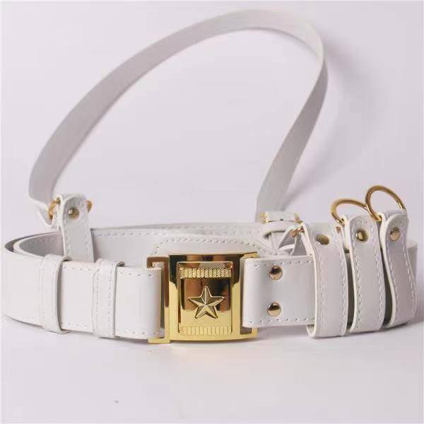 The flag -raising ceremony ceremony guard guard messenger belt security image job training should bring metal white oblique shoulder strap