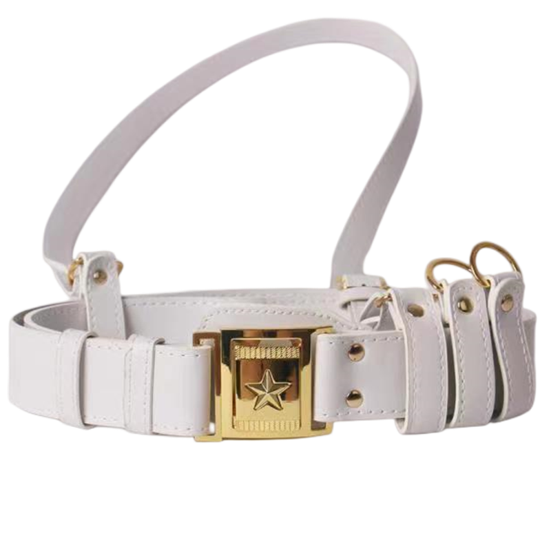 The flag -raising ceremony ceremony guard guard messenger belt security image job training should bring metal white oblique shoulder strap