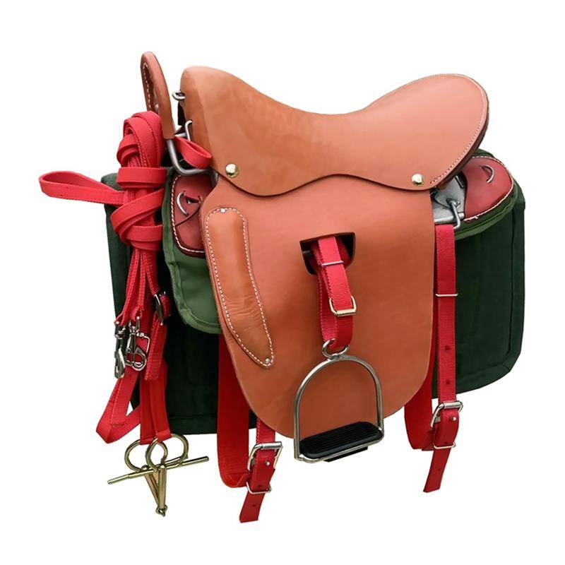 Factory direct selling saddlezi full set of saddling whole set armrest Cowhide saddle tourists saddle big and small saddle horse