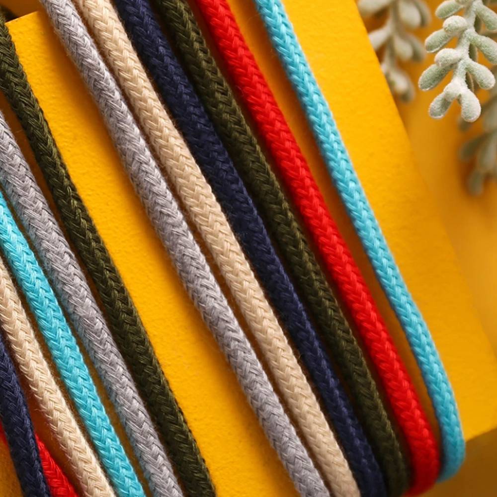 Pure cotton rope sports pants waist rope caps, rope accessories casual pants with drawing rope waist rope pants head rope belt rope