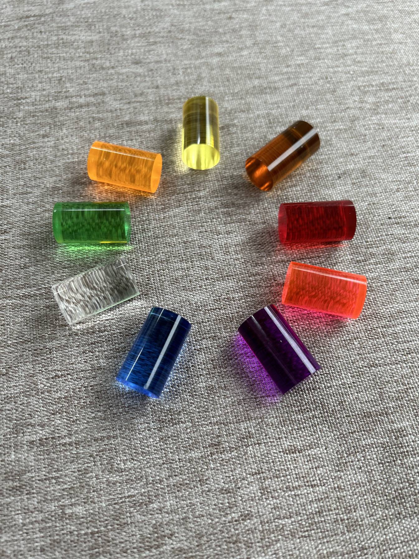 The tabletop hug color first corner rod nine rod color transparent first corner hoop big and small head pole hoop public pole accessories