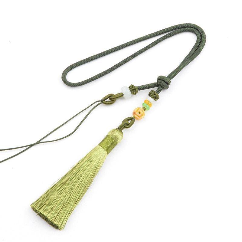 Green with a bag of ropes