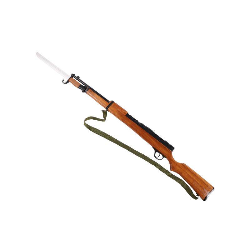 Three Eight Gats Gun Red Army Simulation Wooden Rifle Wooden Strong Burst 38 Grade Red Education can pull bolt