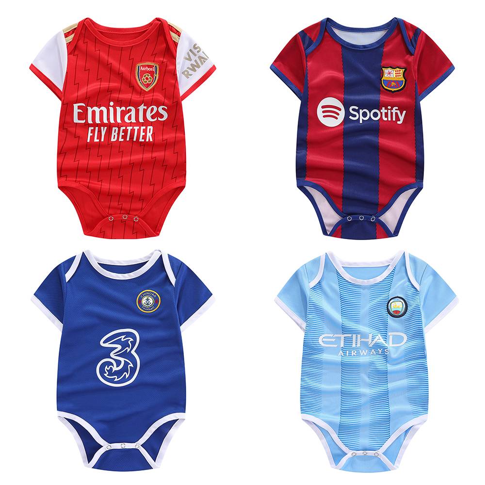 Infant football clothing fart clothing Argentine Messi C Ronaldo Real Madrid Asen NA Barcelona Lian