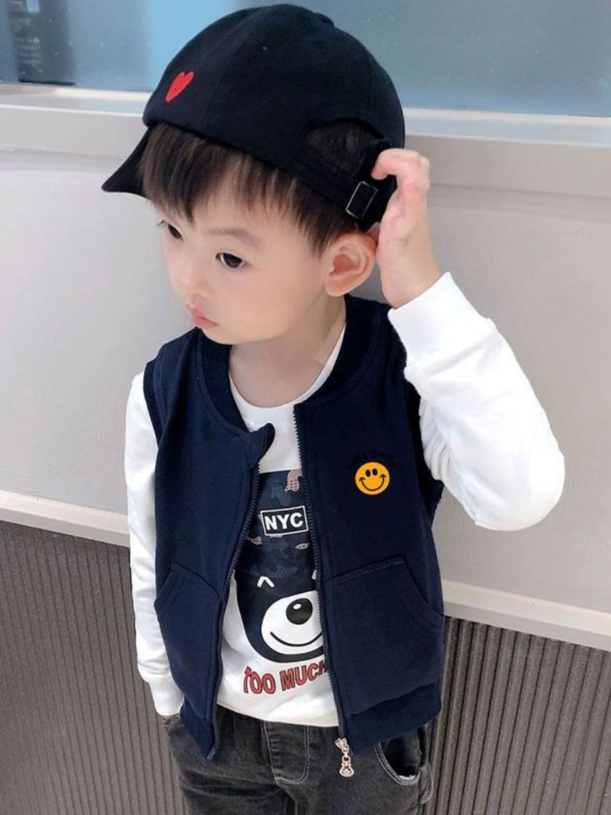 Pure cotton children's vest summer 2024 new boys casual vest jacket shit