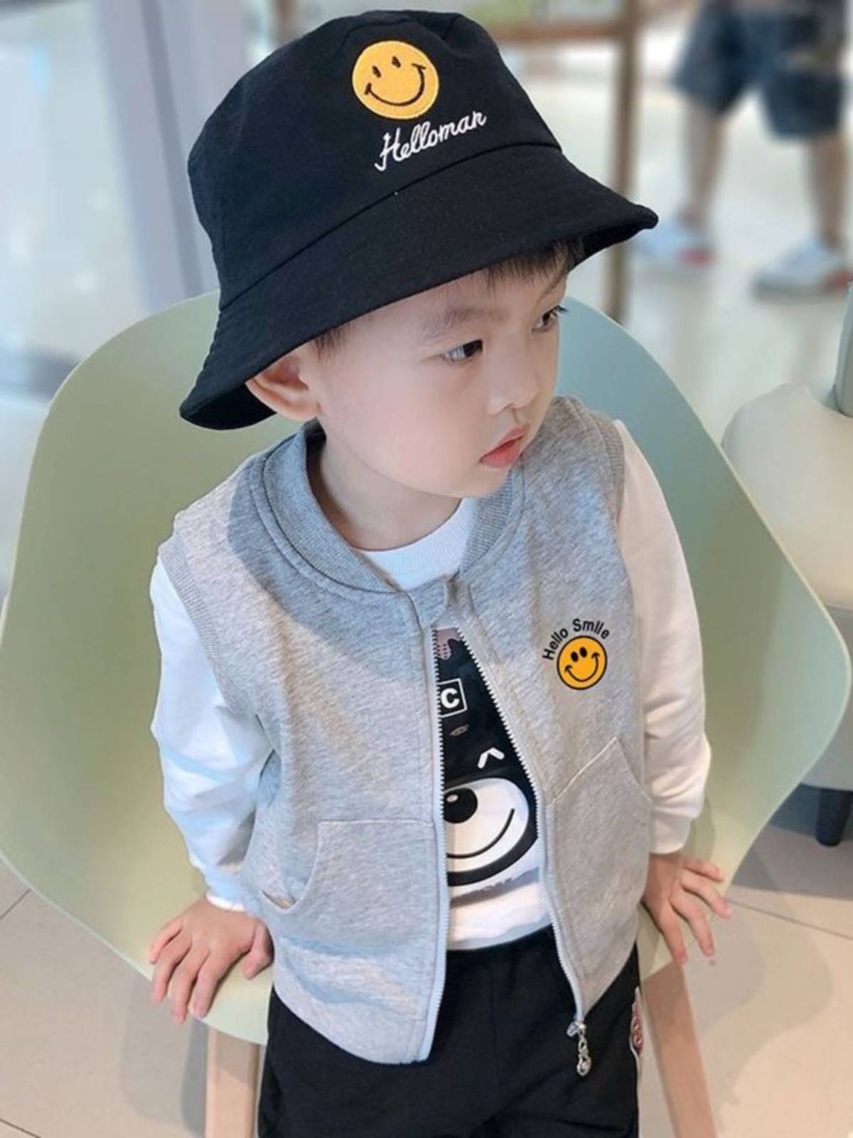 Pure cotton children's vest summer 2024 new boys casual vest jacket shit