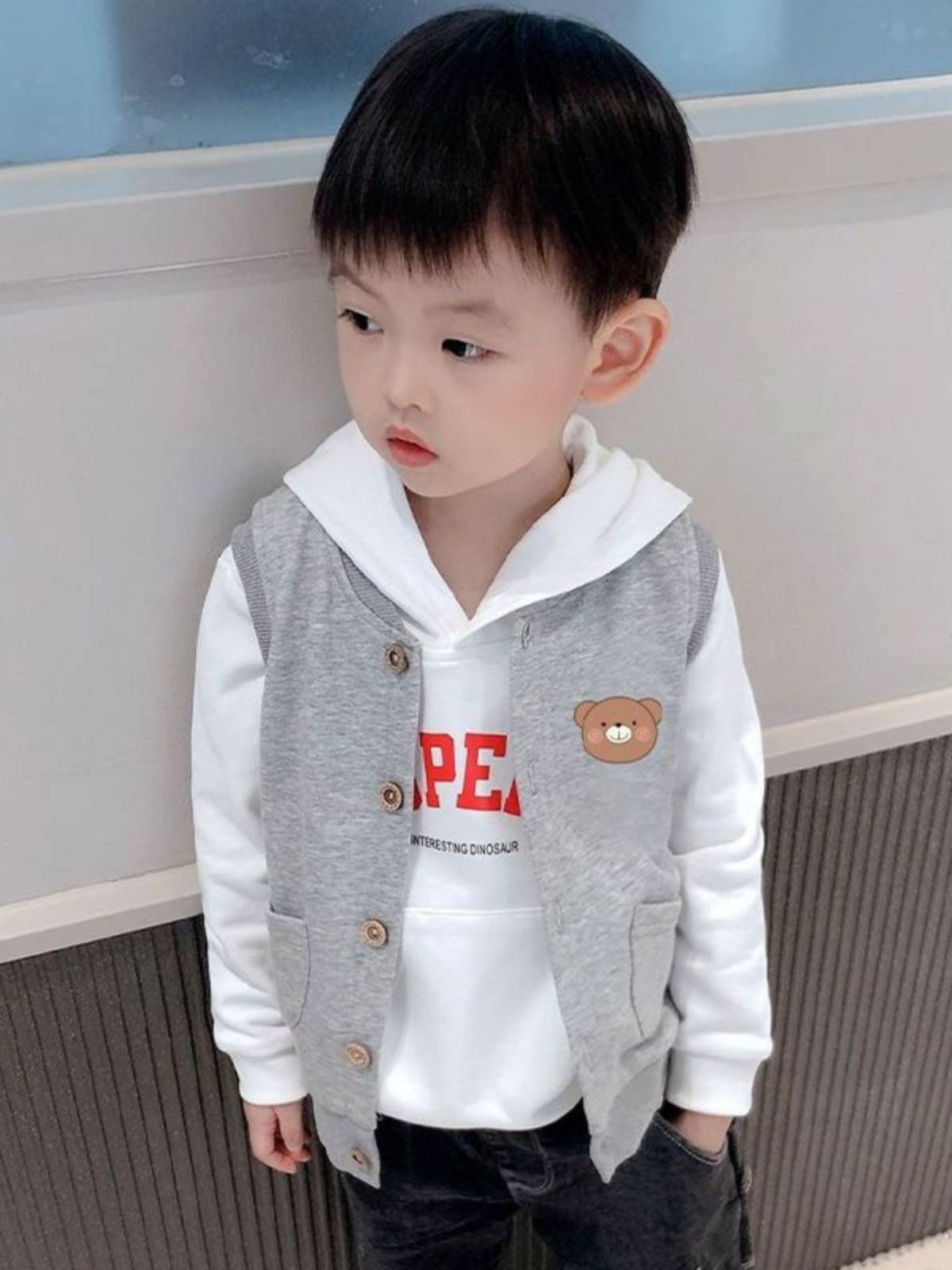 Pure cotton children's vest summer 2024 new boys casual vest jacket shit