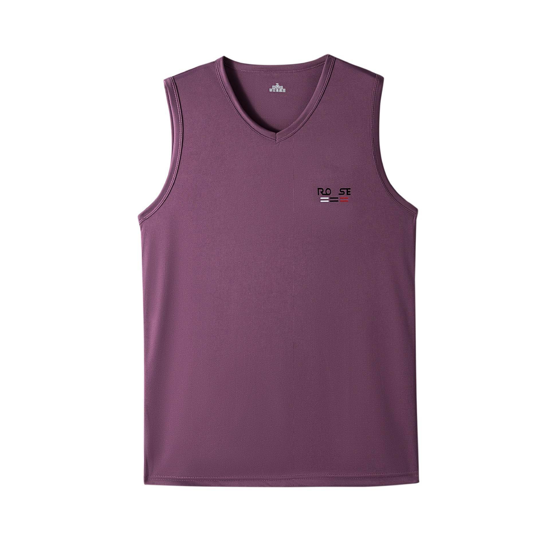 Men's V -neck Ice Sky Sleepless Wide Club Sports Basketball Speed Dry drying Vests Anti -Floster T -shirt bottoming shirt