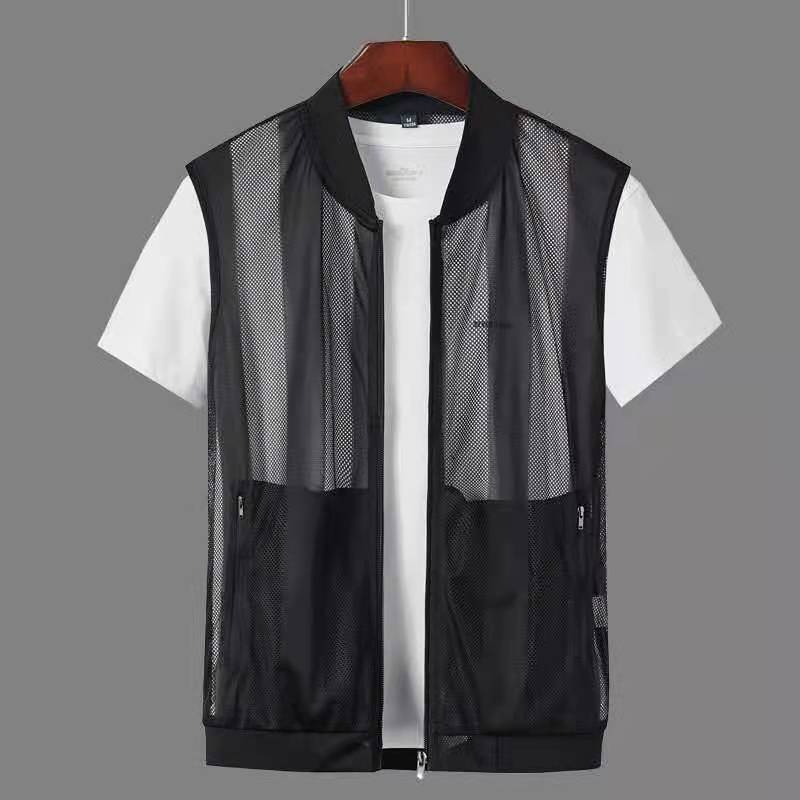 2021 new summer fast dry and breathable thin vest men's horses clip skin, clothing net vest outdoor outdoor shoulder tide