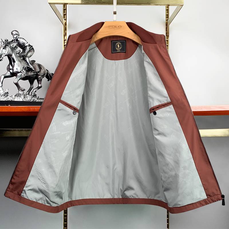 Paul casual men's clothing vest spring new men's solid color business horse clip middle -aged hurdle vest embroidered top