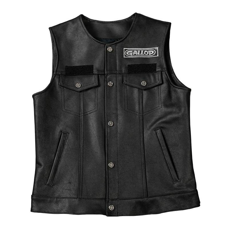 Tough guy super thick 1.8 mm head layer cowhide matte retro old leather vest men's sleeveless vest locomotive clothes