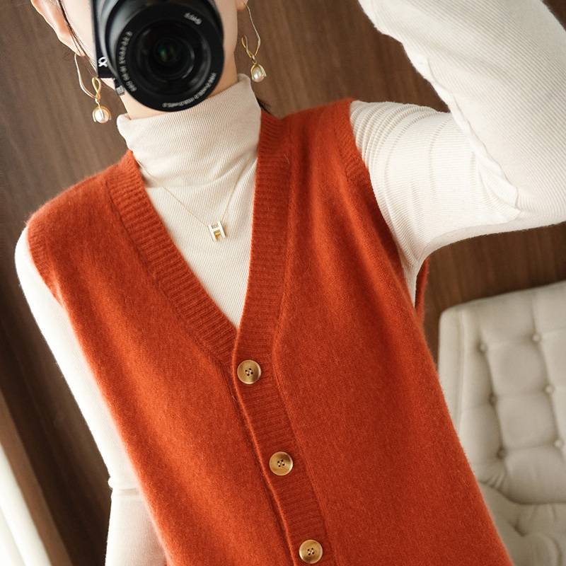 Wearing a sweater, ma'am