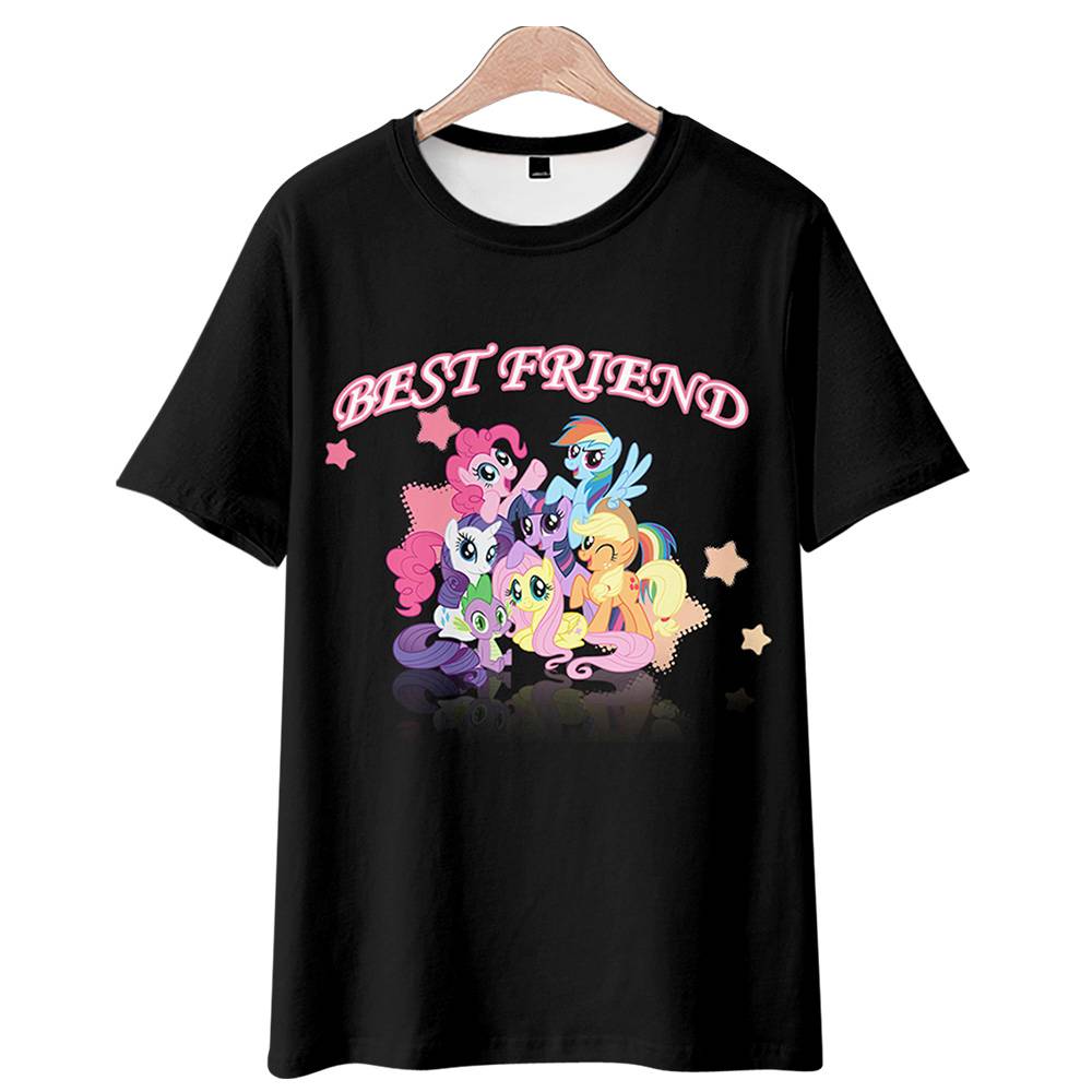 Pony Baoli T -shirt Rainbow Pony Federation Anime Surrounding Unicorn Short Sleeve Men and girls' clothing cute clothes
