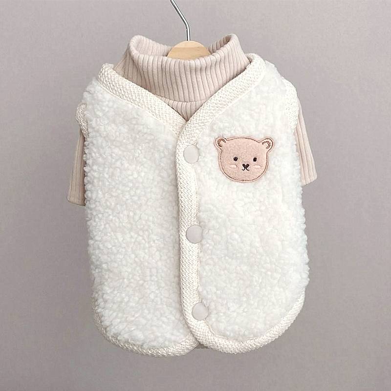 Dog clothes 2023 autumn and winter new vest thickened cotton clothing teddy Biekxin small puppies cat