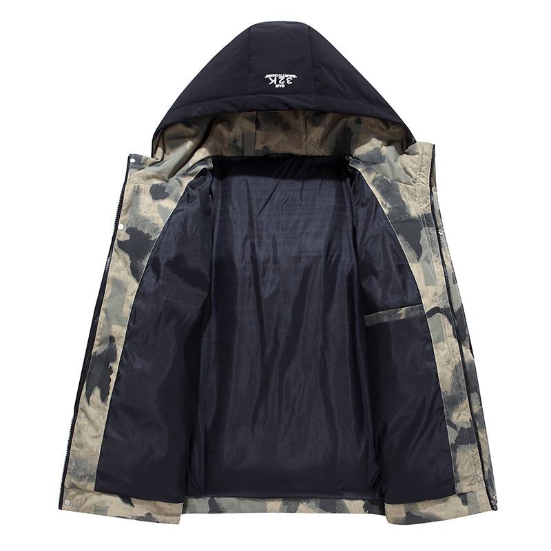 Playboy down jacket Men's short 2023 winter new casual hooded clothes keep warm and thickened cotton jacket