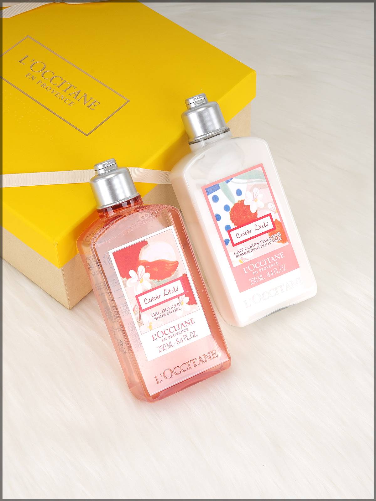 L'Occitane Sakura Hand Cream Body Cream Black 250ml Set Gift Box 2 Three -piece Set Gift Gift