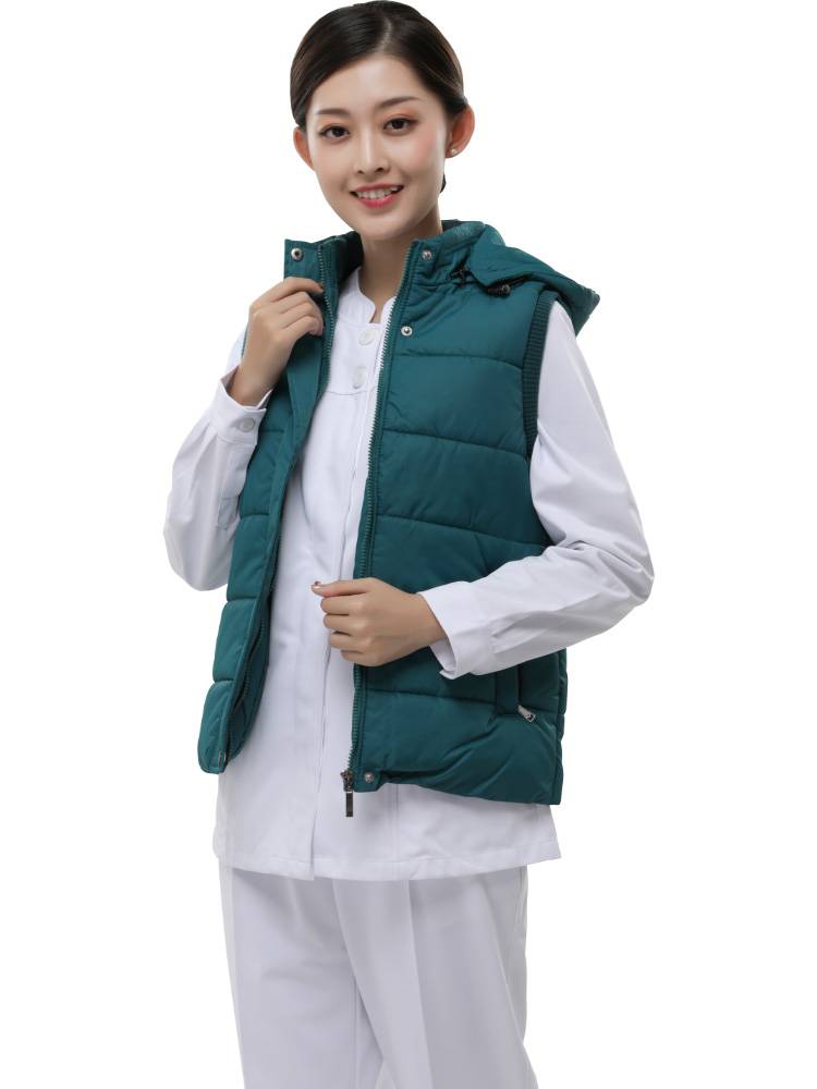 Nurse vest female medical treatment winter down cold anti -cold and warm cotton clothes night shift emergency duty cotton jacket down vest